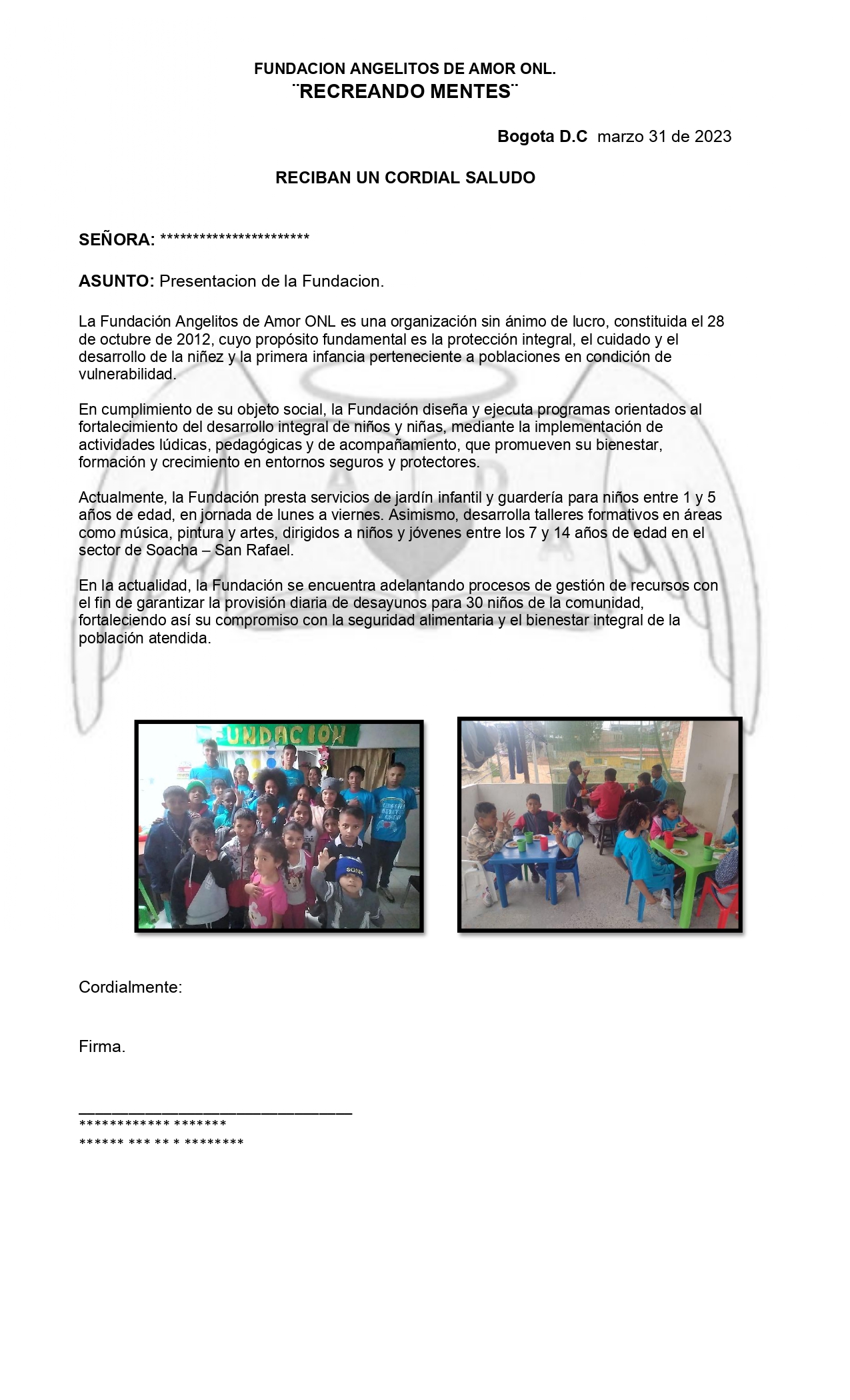 Carta de Presentación